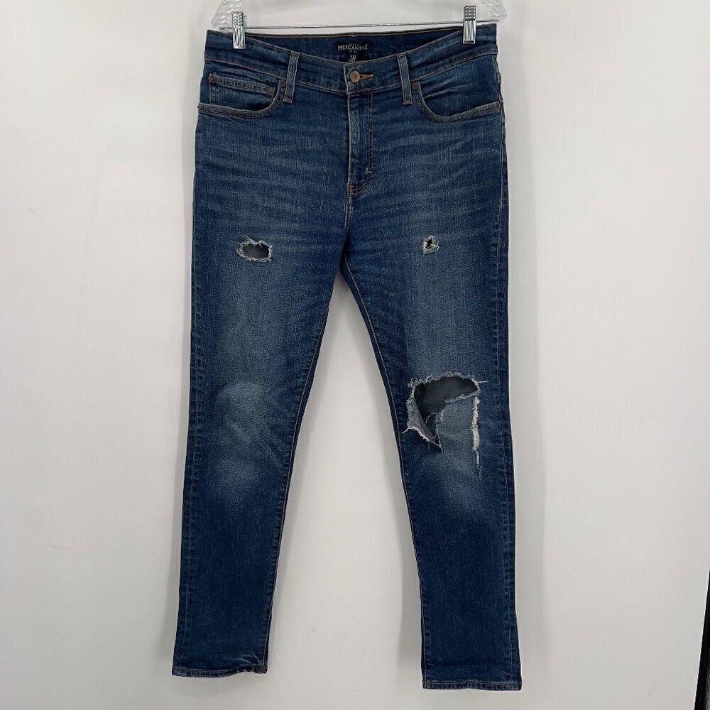 J Crew Mercantile Flex Slim Fit Mens Ripped Jeans Size 32/30